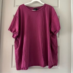 asos curve plum scoop neck shirt
